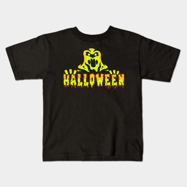 Halloween Ghost Kids T-Shirt by schmomsen